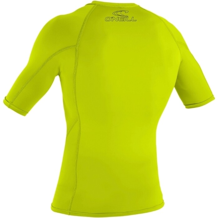 2024 O'Neill Youth Basic Skins Short Sleeve Rash Vest 3345 - Lime